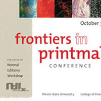 Colophon of the Frontiers in Printmaking conference.
